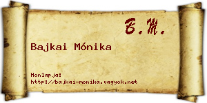 Bajkai Mónika névjegykártya