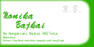 monika bajkai business card